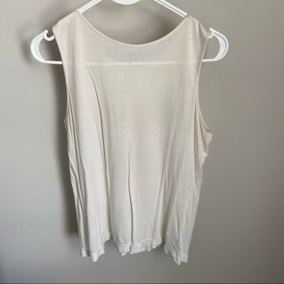 Loft Size XS White Beaded Tank Top - Picture 2 of 6